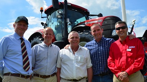 The winner of the charity auction of the Case IH Puma at Cereals 2014