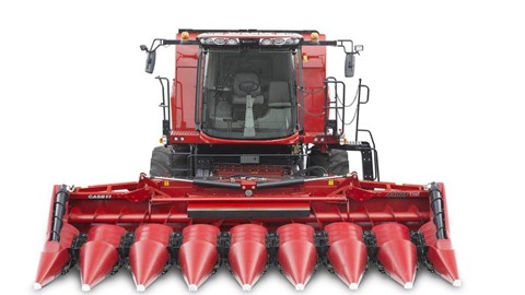 Axial Flow with an eight row maize header