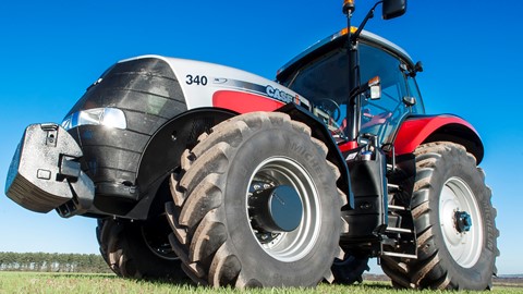The silver Magnum tractor which was part of the Cereals 2013 charity auction