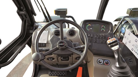 The Farmlift cab provides a panoramic view