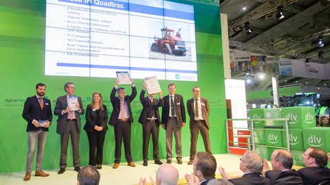 The Case IH Team collect the Machine of the Year award in the XXL category