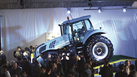 New Holland T8 Tractor at the new modern showroom of Agroglobe in Serbia