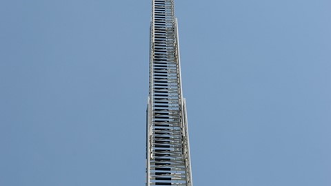 The Magirus M68L is the world's tallest turntable ladder