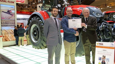 Award for Case IH Optum at FIMA 2016