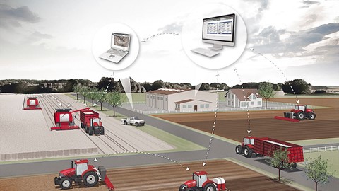 Case IH Telematics on agricultural vehicles