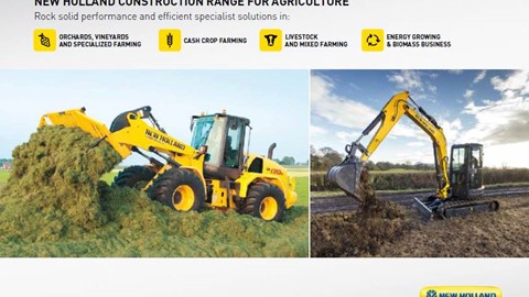 New Holland Construction range for agriculture