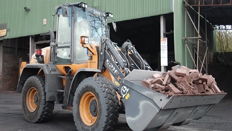 CASE Construction Equipment 521F XT wheel loader in waste configuration format