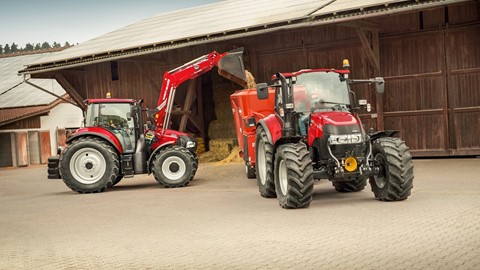 Case IH Luxxum Tractors working together in the farm