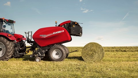 Case IH RB Fixed Chamber Round Baler 545 in the Field