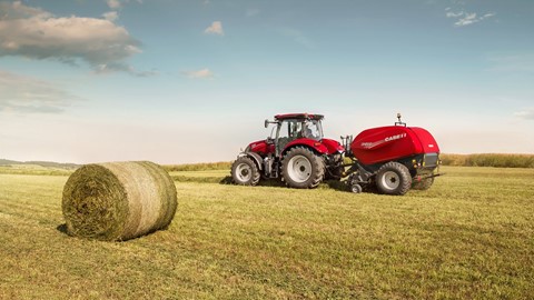 Case IH RB Fixed Chamber Round Baler 545 in the Field