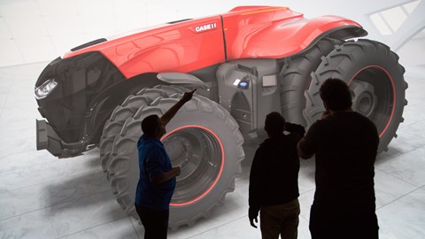 Virtual reality 3D modeling of the Case IH Magnum Autonomous Concept Tractor