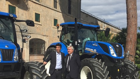 Maurizio Martina, Minister for Agriculture, Food and Forestry with Carlo Lambro, Brand President New Holland Agriculture