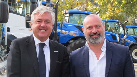 President Stefano Bonaccini (right) with New Holland Agriculture Brand President Carlo Lambro