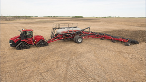 The new Case IH Precision Air™ 4585 air cart features a four-tank design with a total capacity of 580 bushels.