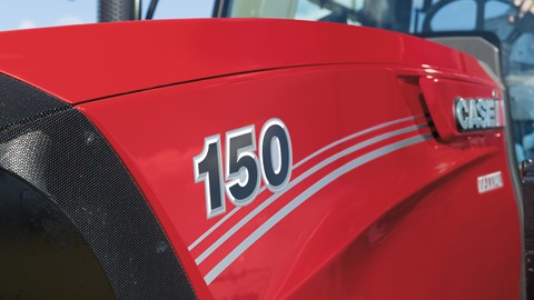 The redesigned hood of the new Maxxum line