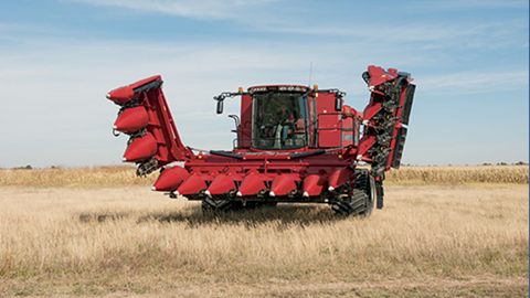 The flip-up tall corn attachment for the 4400 series corn heads