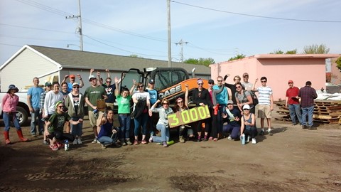 CASE donated a skid steer to the 8th Annual Victory Garden Blitz, located in the Greater Milwaukee area