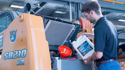 Skid Steer Engine Oil Fill