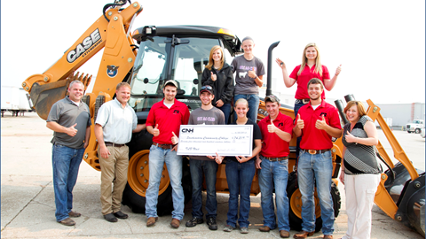 The 580N CASE backhoe will be used to train students in both construction and agriculture departments.