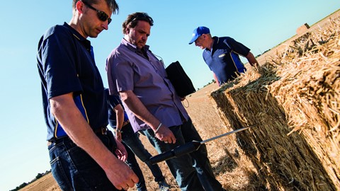 The average bale moisture was checked during the challenge