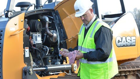 Fluid Check on a Crawler Dozer