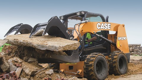 CASE Construction SR210 skid steer loader with the new livery