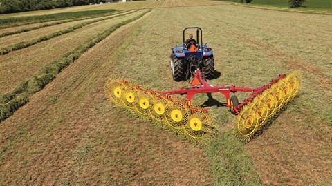 1225 12-Wheel wheel rake