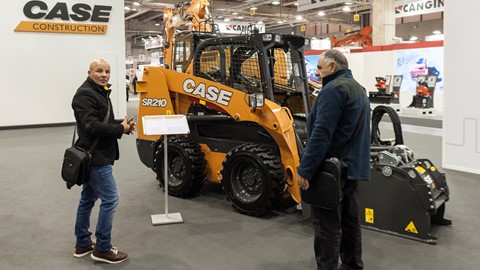 Case SR210 Skid Steer Loader at its stand at Samoter 2017