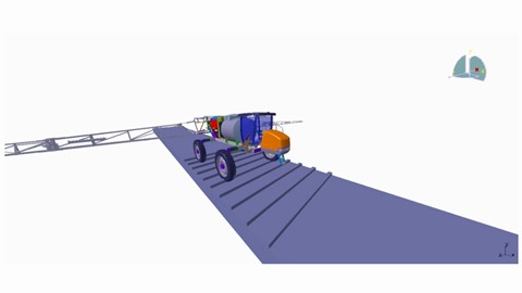 Simulation of agricultural machinery