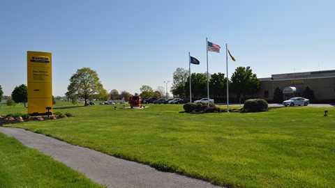 The entrance to the New Holland Plant in New Holland Pennsylvania
