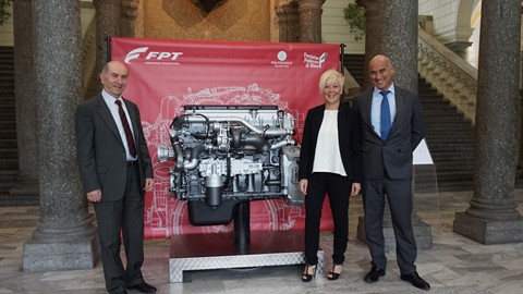 Annalisa Stupenengo, FPT Industrial Brand President together with representatives from Politecnico di Milano