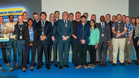 Carlo Lambro, New Holland Agriculture Brand President (at center), with Southern Africa dealers