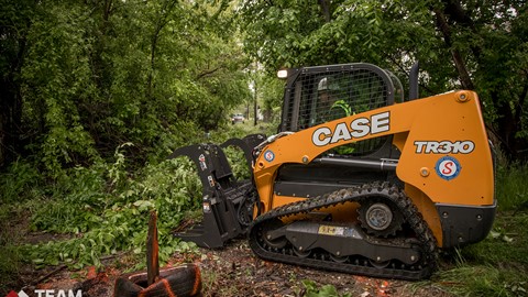 CASE TR310 CTL clears brush as part of Operation Joe Louis