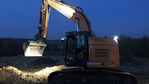First CASE CX245D SR excavator delivered is at work on Belgium jobsite