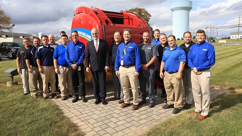 U.S. Senator Bob Casey visits New Holland employees during a plant tour