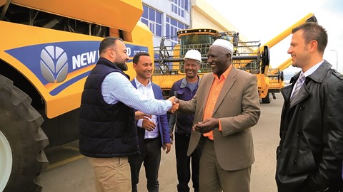 Delivery of the 45th New Holland combine harvester in 2017 to Ethiopia