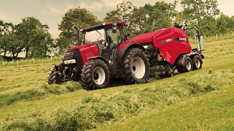 Case IH Puma with RB544 Baler