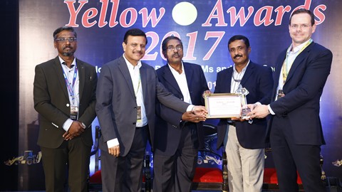 Abhijit Gupta, CASE India Head, and Gabriele Lucano, CNH Industrial Country Head receiving award