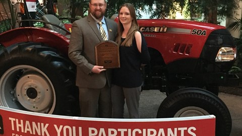 Casey and Stacey Phillips of Virginia recently received a new Farmall 50A tractor from Case IH