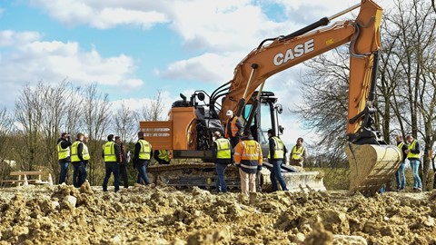 CASE Crawler Excavator at the Customer Center in Paris