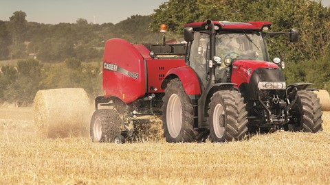 Case IH Round Baler in the field