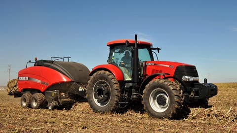Case IH Puma 225 and a Large Square Baler 434