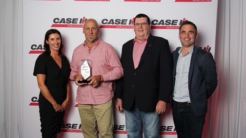 From left, Lisa Day, David Hair, Bruce Healy, brand leader for Case IH Australia/New Zealand, and Gareth Webb