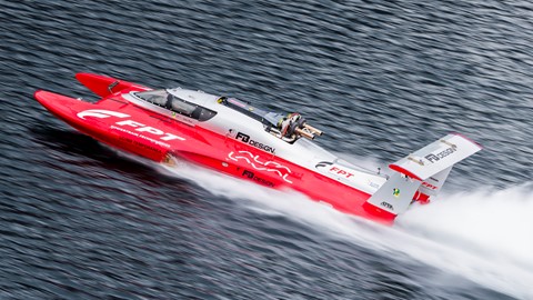 FPT Industrial diesel powerboat breaking the World Speed Record