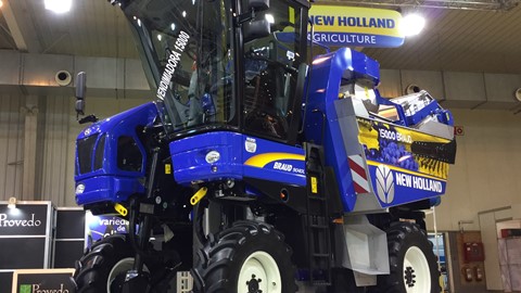 New Holland Agriculture celebrates as the 15,000th Braud grape harvester rolls off the production lines
