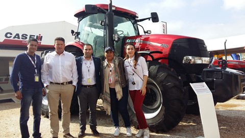 Visitors to the Case IH stand at the SIAM 2018 show in Morocco