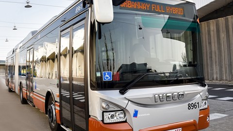 A consignment 141 18-meter-long hybrid electric Urbanway buses for the city of Brussels in Belgium