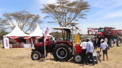 Puma 185 Rops tractor being viewed at Farm-Tech Expo