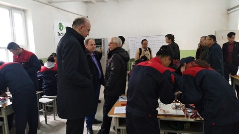 Inside the TechPro2 workshop at the Xinjiang Agricultural Vocational Technical College