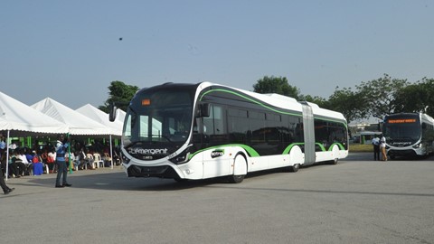 A Crealis bus that will be used in Ivory Coast